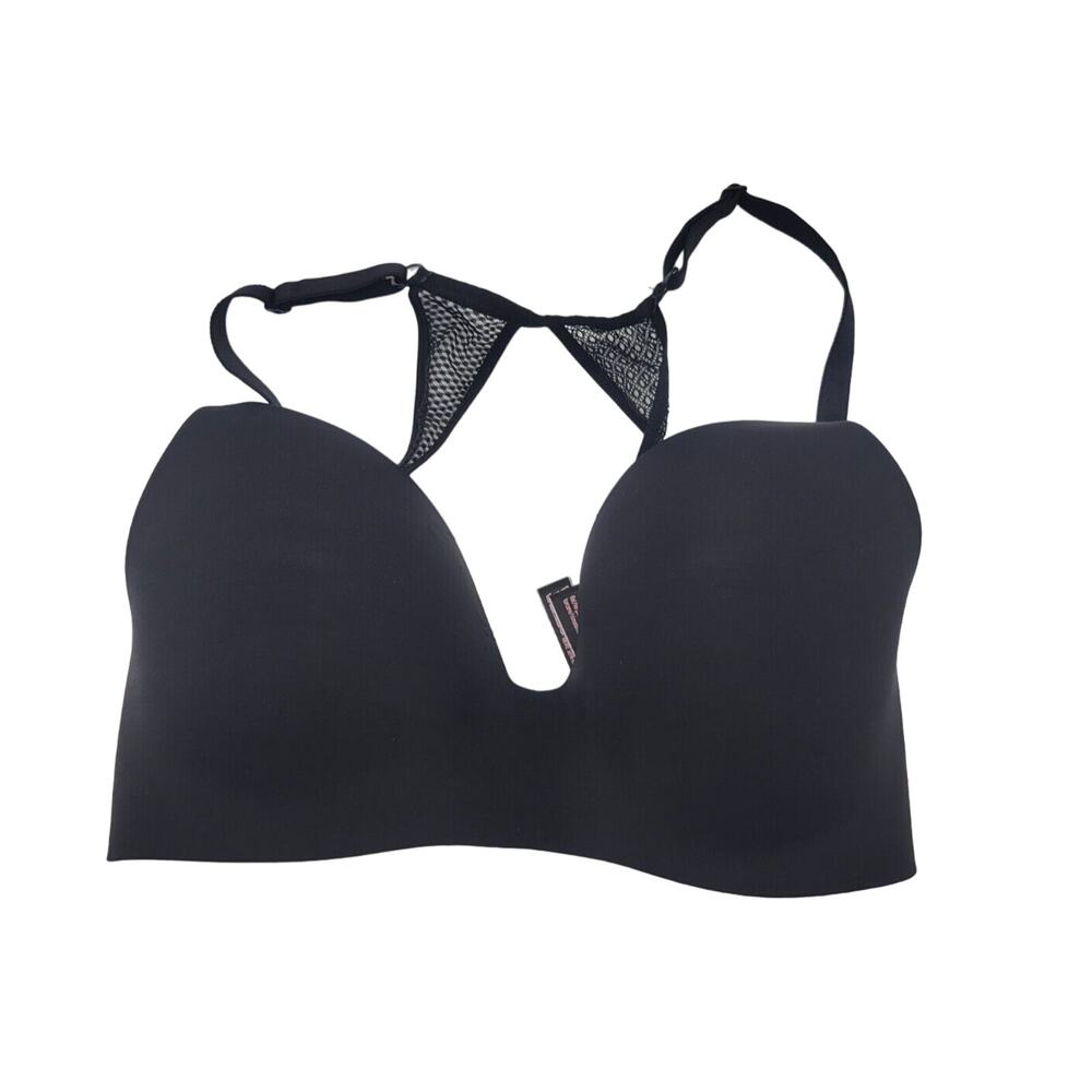 Victoria's Secret Black Lightly Lined Wire Free T-Shirt‎ Bra Size 32DD